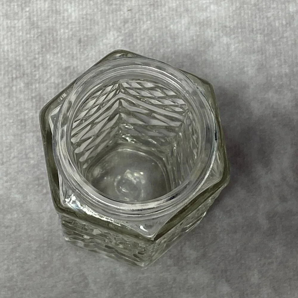 Vintage Wexford Pressed Glass Salt & Pepper Shakers With Chrome Plastic Tops
